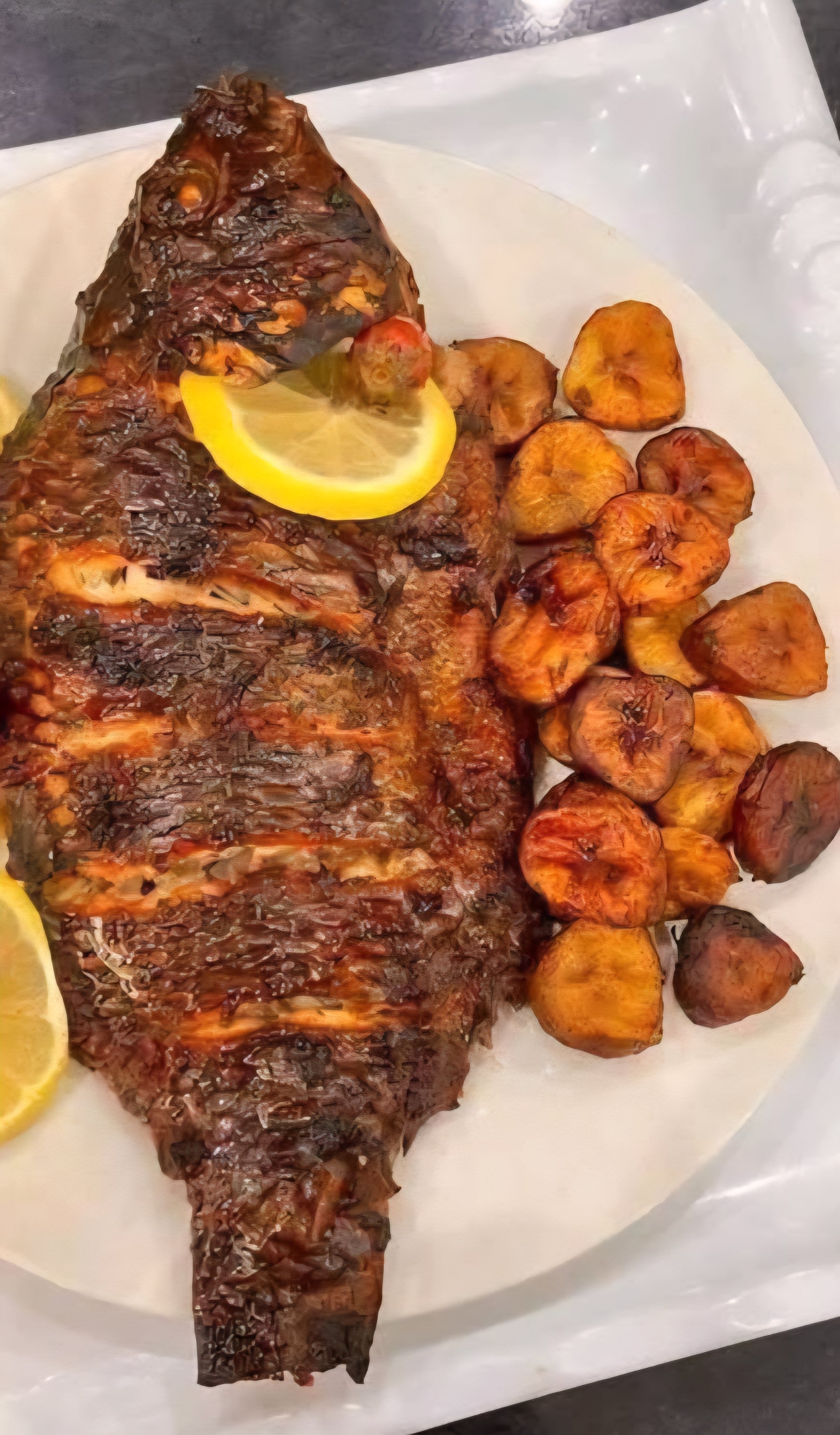 Grilled Tilapia with Plantains