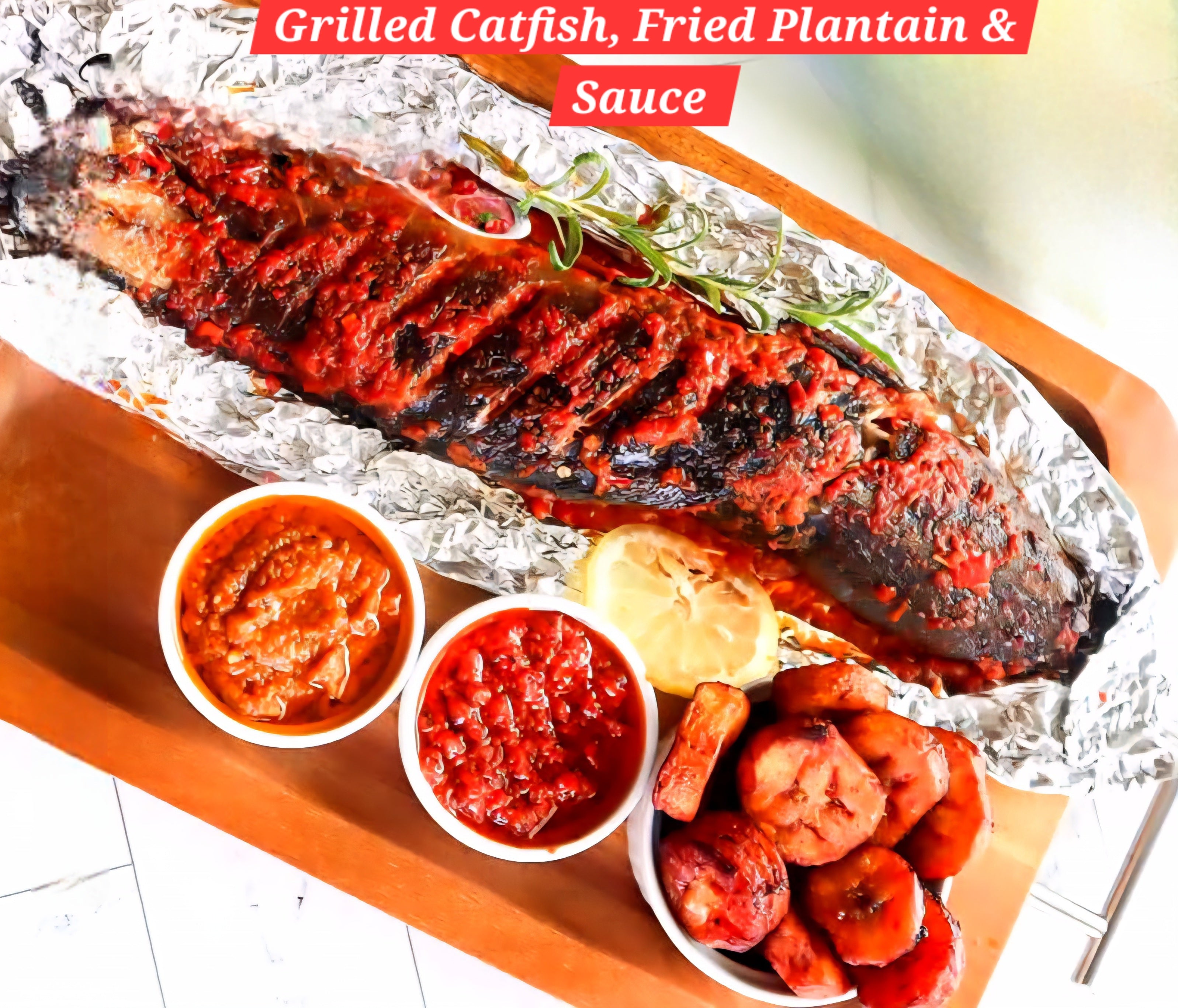 Grilled Catfish with Plantains