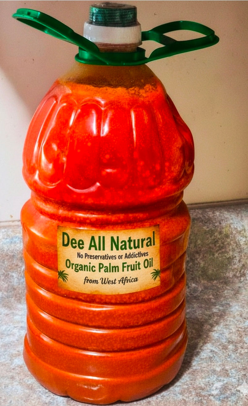 DEE All Natural, No Preservatives or Addictives, Organic Palm Fruit Oil from West Africa 5Liters