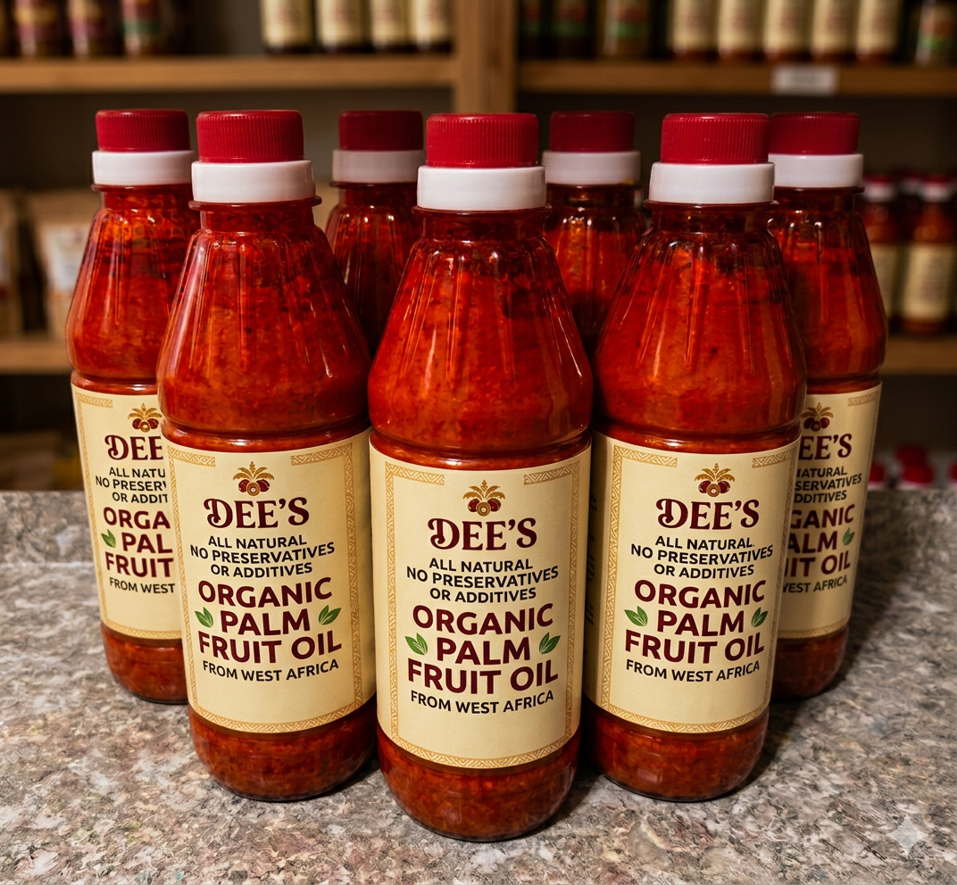 DEE All Natural, No Preservatives or Addictives, Organic Palm Fruit Oil from West Africa 600ML/16Oz